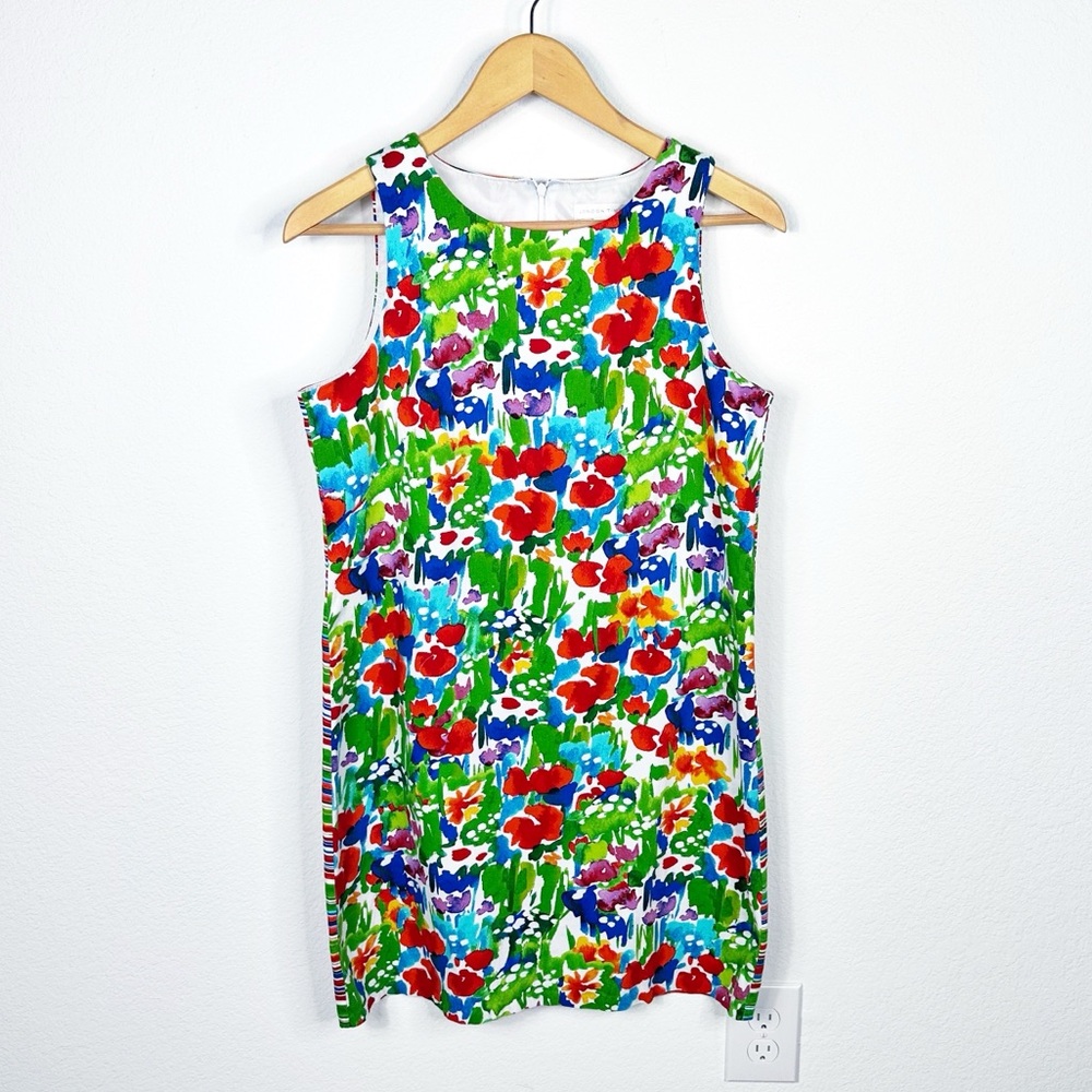 London Times Colorful Floral Sheath Dress Easter Spring Size 8